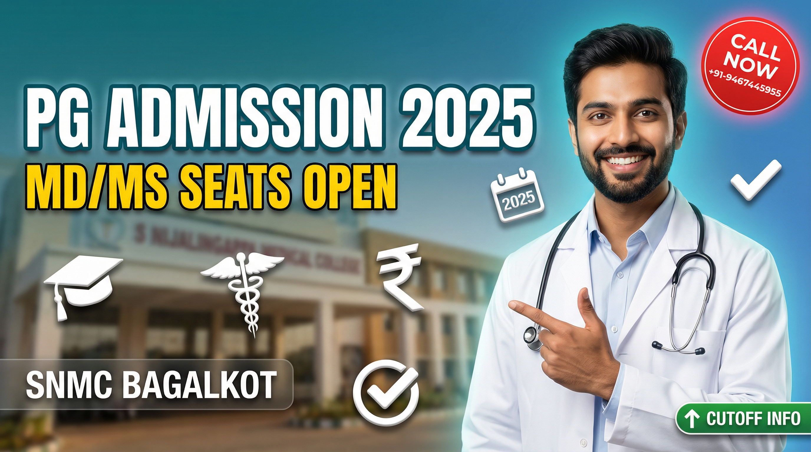 S Nijalingappa Medical College Bagalkot PG(MD/MS) : Admission 2025, Fees Structure, Seat Matrix, Courses Offered, Cutoff, Counselling, Contact